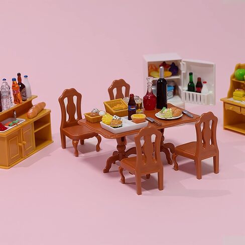 Mini Shopping Cart, Mixed Pretend Play Food with Mini Grocery Food Drinks Toys, Playfood Box Tiny Bottles Dessert Educational Toy for Dollhouse Kitchen in Saudi Arabia