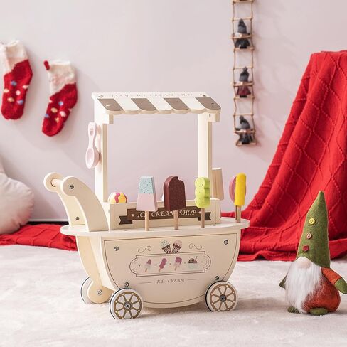 ROBOTIME Wooden Pretend Play Food Set for Kids, Hamburger Set Shop with Sandwich Counter Toys, Play Kitchen Food Toys for Toddlers Ages 3+ in Kuwait