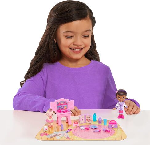 Doc McStuffins On-the-Go So Much Better Lambie 20-Piece Playset, Doc McStuffins Doll, Lambie Figure, 16 Tools and Accessories, Carrying Case, Officially Licensed Kids Toys for Ages 3 Up by Just Play in Saudi Arabia