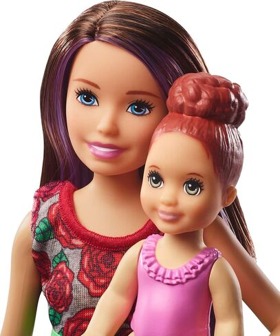 Barbie Skipper Babysitters Inc. Playset with Bathtub, Babysitting Skipper Doll and Small Toddler Doll with Button to Move Arms and Splash, Plus Themed Accessories, Gift for 3 to 7 Year Olds​​​​ in Saudi Arabia