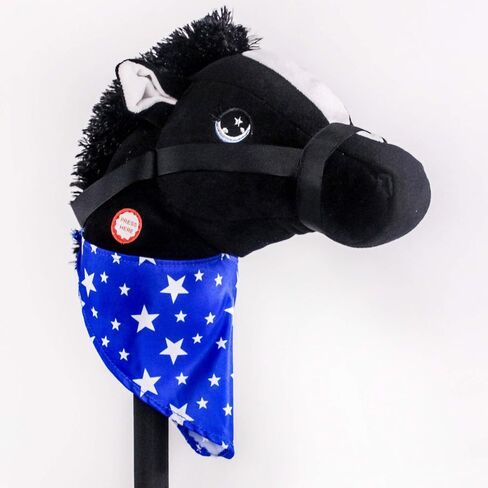 PonyLand Black Stick Horse with Sound Toy, 28 inches in Kuwait