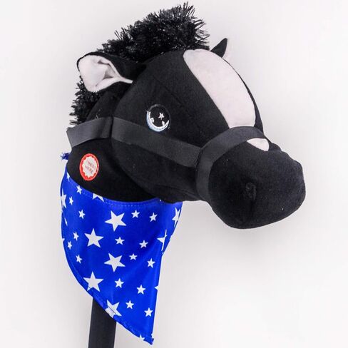 PonyLand Black Stick Horse with Sound Toy, 28 inches in Kuwait