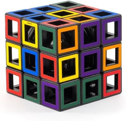 مكعب Meffert المجوف - اللغز الأصلي للمكعب الشفاف 3 × 3 من الألعاب الحديثة - متعة السفر المناسبة للأعمار من 9 إلى البالغين in Kuwait