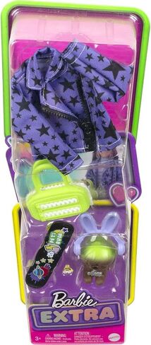Barbie Extra Pet & Fashion Pack with 7 Pieces Including Pet Puppy, Pet Accessories & Fashion Pieces Doll, Toy for Kids 3 Years Old & Up in Saudi Arabia