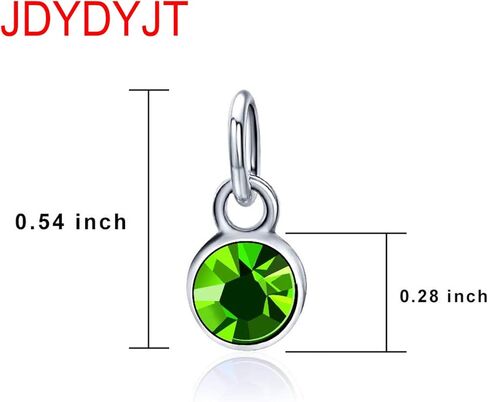 YJT يناير جوهرة الميلاد سحر لسوار قلادة صنع المجوهرات الفضة DIY كريستال للنساء الفتيات 6 مم in Kuwait