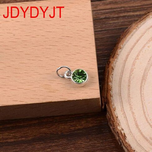 YJT يناير جوهرة الميلاد سحر لسوار قلادة صنع المجوهرات الفضة DIY كريستال للنساء الفتيات 6 مم in Kuwait