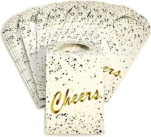 بطاقات هدايا زجاجة النبيذ - 15 بطاقة هدايا زجاجة النبيذ لحفلات أعياد الميلاد، هدايا الاحتفال، الذكرى السنوية، أو أي مناسبة خاصة. تناسب بطاقات الهدايا هذه بسهولة حول رقبة معظم الزجاجات. in Kuwait