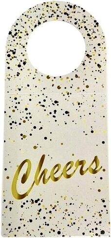 بطاقات هدايا زجاجة النبيذ - 15 بطاقة هدايا زجاجة النبيذ لحفلات أعياد الميلاد، هدايا الاحتفال، الذكرى السنوية، أو أي مناسبة خاصة. تناسب بطاقات الهدايا هذه بسهولة حول رقبة معظم الزجاجات. in Kuwait