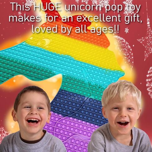 Zillywood Jumbo Unicorn pop Toy with Free Large Butterfly pop Toy. Big pop Bubble Fidget Toys, Popper pop Toy. Giant Popping Toy with 736 Bubbles. Over 700 Poppers Fidget Toy Huge pop for Girls. in Kuwait