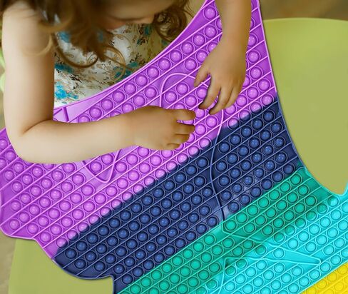 Zillywood Jumbo Unicorn pop Toy with Free Large Butterfly pop Toy. Big pop Bubble Fidget Toys, Popper pop Toy. Giant Popping Toy with 736 Bubbles. Over 700 Poppers Fidget Toy Huge pop for Girls. in Kuwait