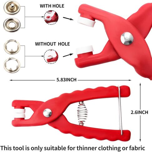 804 قطعة من ازرار كبس للخياطة مع كماشة ادوات ضغط للملابس وملابس الاطفال والرومبر والمرايل ومجموعة مشابك كبس للملابس (9.5 ملم 20 لون) من بيو in Kuwait