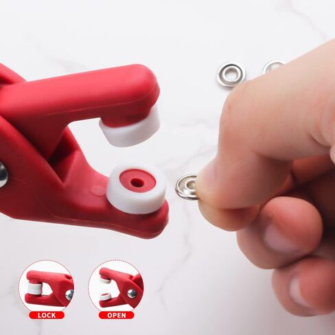 804 قطعة من ازرار كبس للخياطة مع كماشة ادوات ضغط للملابس وملابس الاطفال والرومبر والمرايل ومجموعة مشابك كبس للملابس (9.5 ملم 20 لون) من بيو in Kuwait