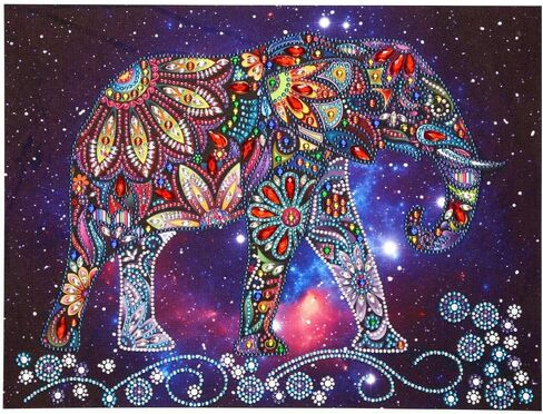 طقم أدوات الطلاء الماسي الخاص على شكل مثقاب خاص للبالغين، لوحة فنية من الكريستال 5D بغرزات متقاطعة مع أدوات تزيين الحائط للفسيفساء (37 × 47 سم) من إنغزي, 37x47CM in Kuwait