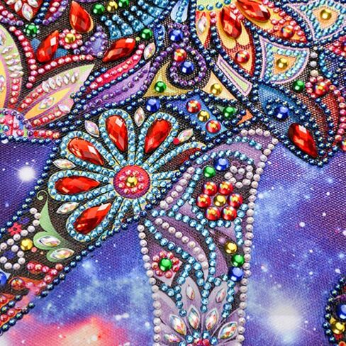 طقم أدوات الطلاء الماسي الخاص على شكل مثقاب خاص للبالغين، لوحة فنية من الكريستال 5D بغرزات متقاطعة مع أدوات تزيين الحائط للفسيفساء (37 × 47 سم) من إنغزي, 37x47CM in Kuwait