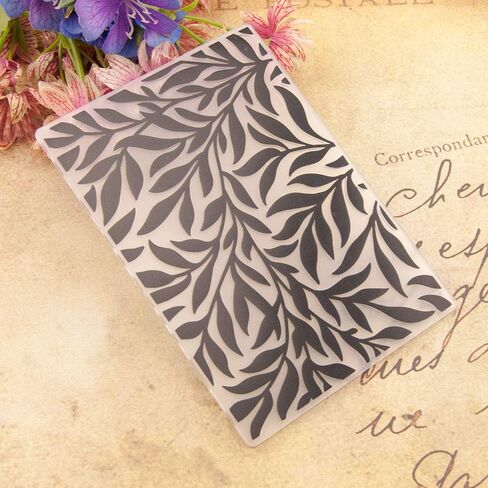 Welcome to Joyful Home 1PC Leaves Background Embossing Folder for Card Making Floral DIY Plastic Scrapbooking Photo Album Card Paper DIY Craft Decoration Template Mold 11x16cm in Saudi Arabia