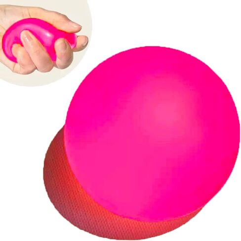 2.4" Sugar Ball, Slow Rise Squishy Stress Relief Balls Clear Malt Syrup Filled Relaxing Sensory Fidget Squeeze Toy Hand Exercise Balls Gift for Father (Blue) in Kuwait