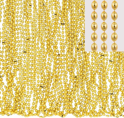 Sparkling Purple Metallic Oval Bead Party Necklaces (50 Pcs.) - 30" - Elegant & Vibrant Accessories - Perfect for Any Occasion in Kuwait
