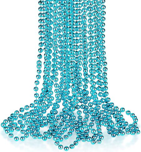 Sparkling Purple Metallic Oval Bead Party Necklaces (50 Pcs.) - 30" - Elegant & Vibrant Accessories - Perfect for Any Occasion in Kuwait