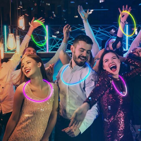 Deekin 400 جهاز كمبيوتر شخصى 22 بوصة توهج العصي السائبة توهج القلائد السائبة تضيء القلائد القلائد حزب القلائد توهج في قلادة النيون الظلام لمهرجانات عيد ميلاد الهذيان عيد الهالوين هدايا الزفاف زينة الحفلات in Kuwait