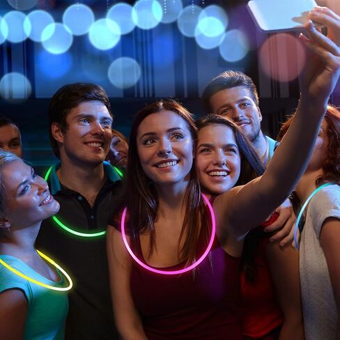 Deekin 400 جهاز كمبيوتر شخصى 22 بوصة توهج العصي السائبة توهج القلائد السائبة تضيء القلائد القلائد حزب القلائد توهج في قلادة النيون الظلام لمهرجانات عيد ميلاد الهذيان عيد الهالوين هدايا الزفاف زينة الحفلات in Kuwait