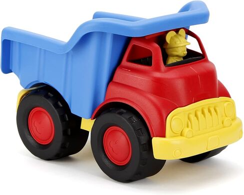 Green Toys Disney Baby Exclusive Mickey Mouse Dump Truck, Red/Blue - Pretend Play, Motor Skills, Kids Toy Vehicle. No BPA, phthalates, PVC. Dishwasher Safe, Recycled Plastic, Made in USA. in Saudi Arabia