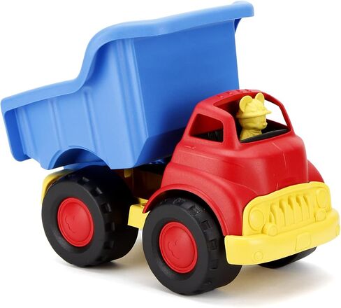 Green Toys Disney Baby Exclusive Mickey Mouse Dump Truck, Red/Blue - Pretend Play, Motor Skills, Kids Toy Vehicle. No BPA, phthalates, PVC. Dishwasher Safe, Recycled Plastic, Made in USA. in Saudi Arabia