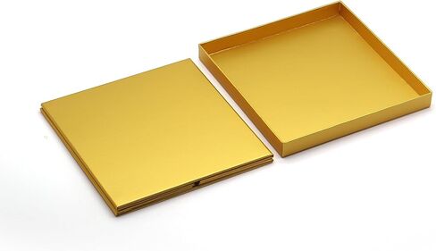 AVUX 9x9x9 بوصة (عبوة من 2) علب هدايا مع أغطية وشريط - صندوق هدايا من الورق المقوى الصلب باللون الأسود قابل للطي وقابل لإعادة الاستخدام لأعياد الميلاد والكريسماس وحفلات الزفاف للرجال والنساء in Kuwait