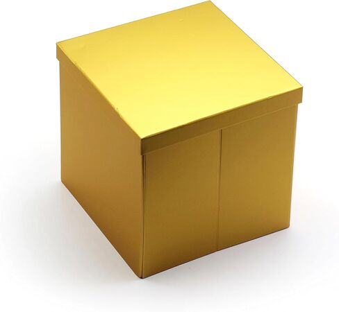 AVUX 9x9x9 بوصة (عبوة من 2) علب هدايا مع أغطية وشريط - صندوق هدايا من الورق المقوى الصلب باللون الأسود قابل للطي وقابل لإعادة الاستخدام لأعياد الميلاد والكريسماس وحفلات الزفاف للرجال والنساء in Kuwait