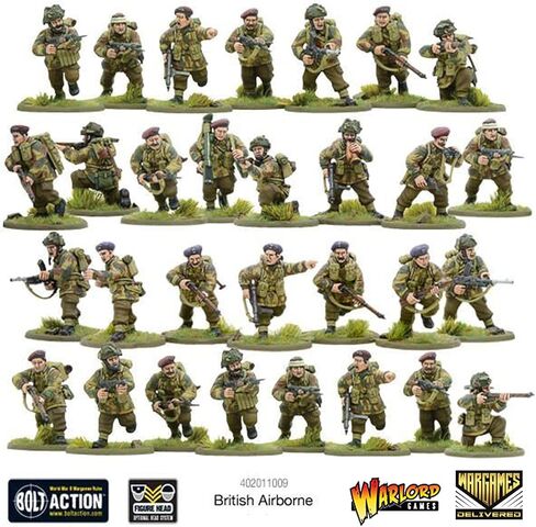 Wargames Delivered Bolt Action Miniatures - British Airborne Troop Set, World War 2 Miniatures, 28mm Scale Plastic Army Men for Miniature War Game by Warlord Games in Saudi Arabia