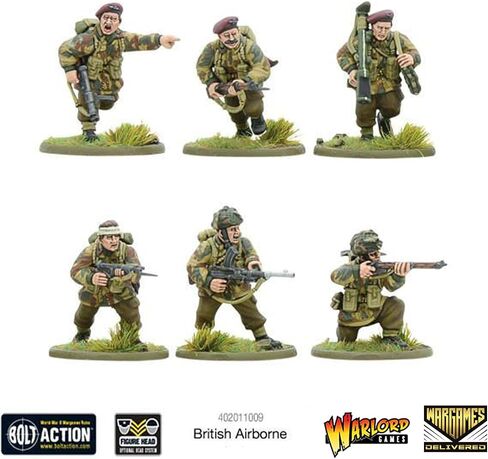 Wargames Delivered Bolt Action Miniatures - British Airborne Troop Set, World War 2 Miniatures, 28mm Scale Plastic Army Men for Miniature War Game by Warlord Games in Saudi Arabia