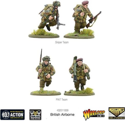 Wargames Delivered Bolt Action Miniatures - British Airborne Troop Set, World War 2 Miniatures, 28mm Scale Plastic Army Men for Miniature War Game by Warlord Games in Saudi Arabia