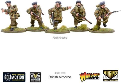 Wargames Delivered Bolt Action Miniatures - British Airborne Troop Set, World War 2 Miniatures, 28mm Scale Plastic Army Men for Miniature War Game by Warlord Games in Saudi Arabia