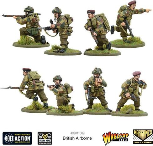Wargames Delivered Bolt Action Miniatures - British Airborne Troop Set, World War 2 Miniatures, 28mm Scale Plastic Army Men for Miniature War Game by Warlord Games in Saudi Arabia