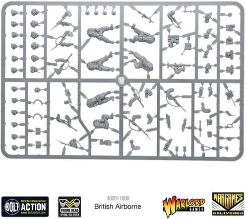 Wargames Delivered Bolt Action Miniatures - British Airborne Troop Set, World War 2 Miniatures, 28mm Scale Plastic Army Men for Miniature War Game by Warlord Games in Saudi Arabia