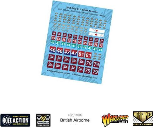 Wargames Delivered Bolt Action Miniatures - British Airborne Troop Set, World War 2 Miniatures, 28mm Scale Plastic Army Men for Miniature War Game by Warlord Games in Saudi Arabia