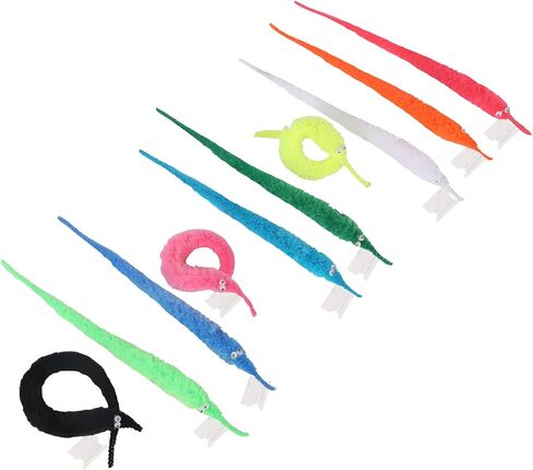 KOOCHI 24 PCS Magic Worms Wiggly Worms Twisty Fuzzy Worm Toys Gifts Carnival Kid Party, 12 Colors… in Saudi Arabia