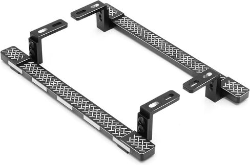 ZIWIJE Aluminum Side Step Running Board Rock Sliders for Traxxas TRX-4 RC Crawler Car (Black) in Kuwait