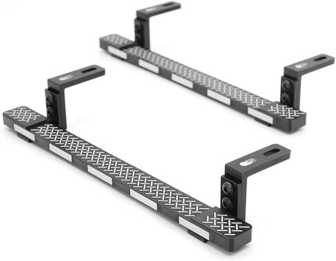 ZIWIJE Aluminum Side Step Running Board Rock Sliders for Traxxas TRX-4 RC Crawler Car (Black) in Kuwait