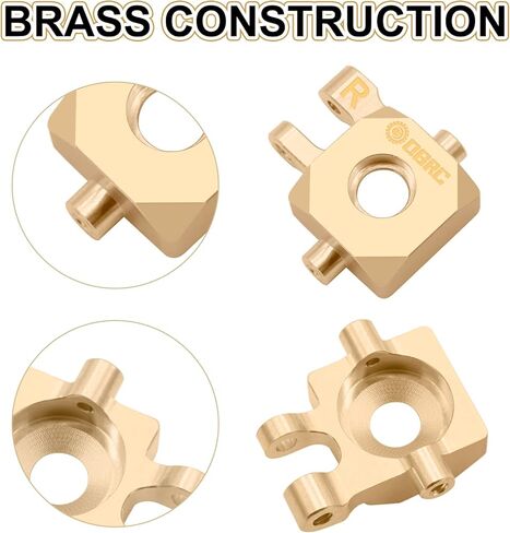 OGRC Brass Steering Blocks Knuckles 10g Counter Weight for 1/18 TRX4M RC Crawler Upgrade Parts - 2Pcs in Kuwait
