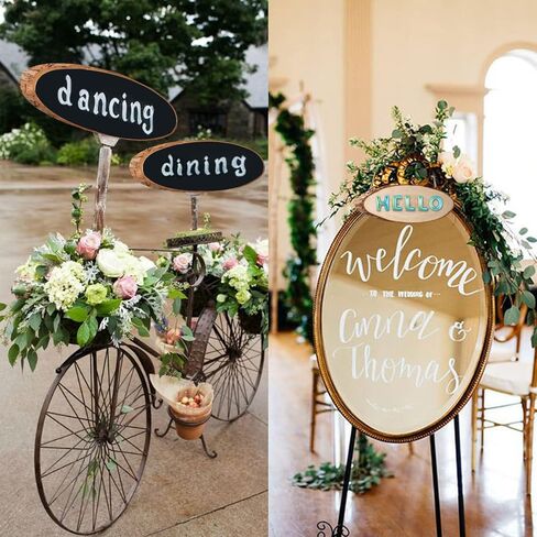 شرائح الخشب الطبيعي من FEZZIA، 5 قطع شرائح خشبية بيضاوية الشكل غير مكتملة مع حبل لتزيين الهالوين، لافتة الشارع، ديكورات اللوحات الإعلانية، الحرف اليدوية، زخارف زفاف عيد الميلاد، 13.8-15.7 بوصة in Kuwait