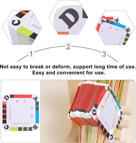 EXCEART Weaving Shuttle 100Pcs Weaving Cards Tablet Weaving Cards Paper Business Cards for Loom for Inkle Loom Weaving Supplies DIY Weaving Accessories in Saudi Arabia