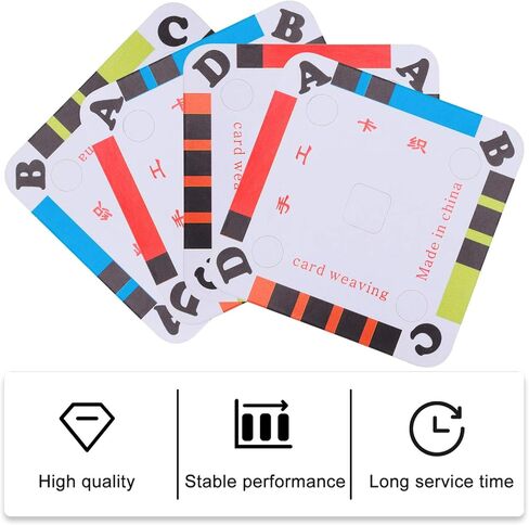 EXCEART Weaving Shuttle 100Pcs Weaving Cards Tablet Weaving Cards Paper Business Cards for Loom for Inkle Loom Weaving Supplies DIY Weaving Accessories in Saudi Arabia