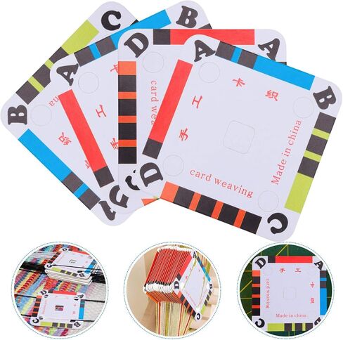 EXCEART Weaving Shuttle 100Pcs Weaving Cards Tablet Weaving Cards Paper Business Cards for Loom for Inkle Loom Weaving Supplies DIY Weaving Accessories in Saudi Arabia