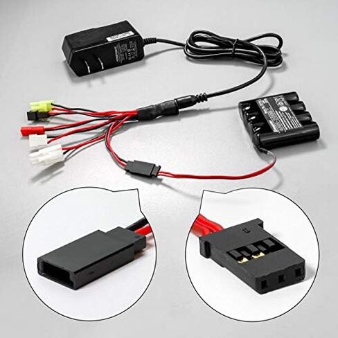 شاحن بطارية HOBBYMATE 3.6 فولت 4.8 فولت 7.2 فولت 8.4 فولت 9.6 فولت Nimh NiCd Rc، 4.8 فولت - 6.0 فولت Nimh Rc شاحن بطارية Rx مع 6 مقابس محول محول in Kuwait