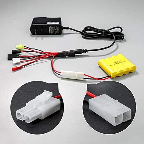 شاحن بطارية HOBBYMATE 3.6 فولت 4.8 فولت 7.2 فولت 8.4 فولت 9.6 فولت Nimh NiCd Rc، 4.8 فولت - 6.0 فولت Nimh Rc شاحن بطارية Rx مع 6 مقابس محول محول in Kuwait