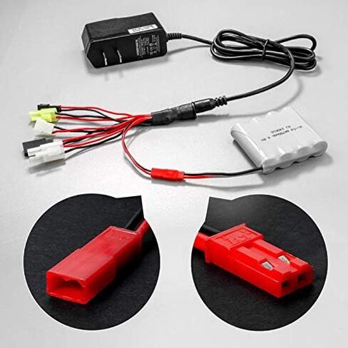 شاحن بطارية HOBBYMATE 3.6 فولت 4.8 فولت 7.2 فولت 8.4 فولت 9.6 فولت Nimh NiCd Rc، 4.8 فولت - 6.0 فولت Nimh Rc شاحن بطارية Rx مع 6 مقابس محول محول in Kuwait