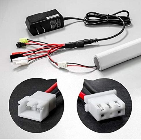 شاحن بطارية HOBBYMATE 3.6 فولت 4.8 فولت 7.2 فولت 8.4 فولت 9.6 فولت Nimh NiCd Rc، 4.8 فولت - 6.0 فولت Nimh Rc شاحن بطارية Rx مع 6 مقابس محول محول in Kuwait