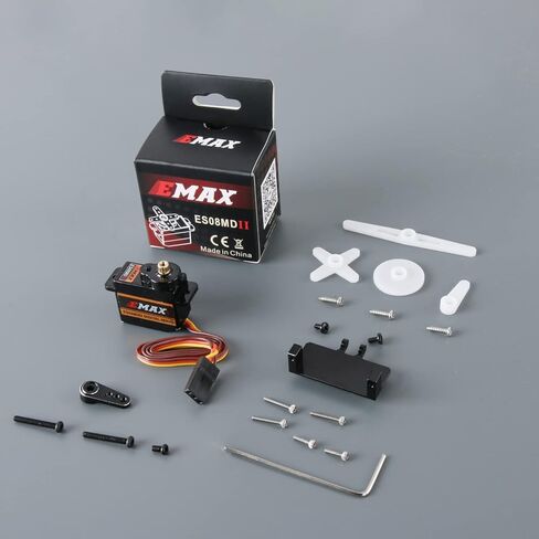 جهاز تحكم عن بعد سيرفو اي ماكس ES08MD II ترس معدني صغير 12 غرام SCX24 سيرفو رقمي مع دعامة تثبيت مؤازرة وذراع لنموذج قارب السيارة التي تعمل بجهاز تحكم عن بعد in Kuwait