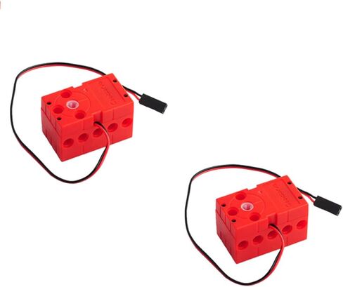 2kg 360 Degree Rotation Servo Programmable Geekservo Dual Output Shaft Compatible with Standard Building Blocks for Microbit Raspberry Pi MCU Control（Pack of 2pcs） in Saudi Arabia