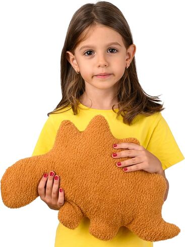 nutty toys Super Soft & Cute Dino Nugget Plush Pillow - Large 18" Dinosaur Chicken Nugget Room Decor for Boys & Girls - Top 2023, Best Stocking Stuffers for Kids, Tweens, Teens & Adults in Kuwait